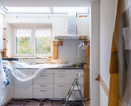 Newly installed kitchen units